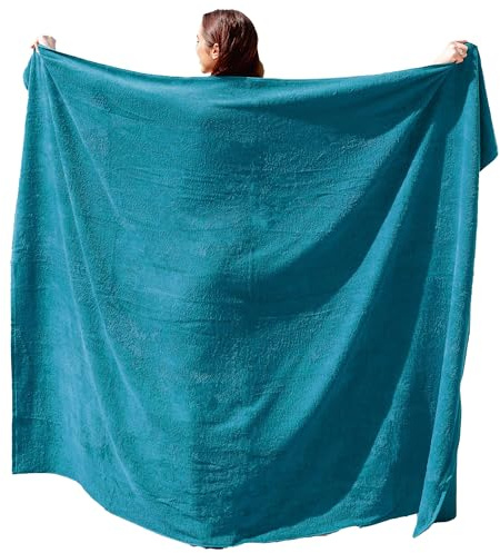 Kapart Strandtuch XXL Petrol 100% Baumwolle, 155x220cm, I XXL Saunahandtuch I Badetuch in Übergröße I Duschhandtuch, Badehandtuch & Saunatuch