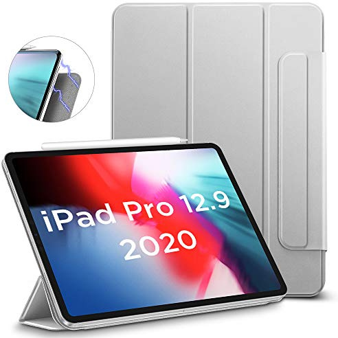 ESR für iPad Pro 12,9 Zoll Hülle 2022/2021/2020 (6./5./4. Generation), iPad Air 13 Zoll M3/M2 (2025/2024) Hülle, Starke Magnetbefestigung, Trifold Ständerhülle, Volle Pencil 2 Unterstützung, Grau