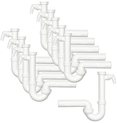 10er SET DALLMER Röhrensiphon 020239 mit Kugelgelenk-Ablaufbogen DN 50 mm/DIN EN274 / Kugelgelenksiphon