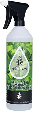 NEATFLOW BEECH, detergente per bicicletta biodegradabile, per la pulizia della bicicletta, prodotto vegano, detergente spray per bicicletta, uso a 360°, 1 litro