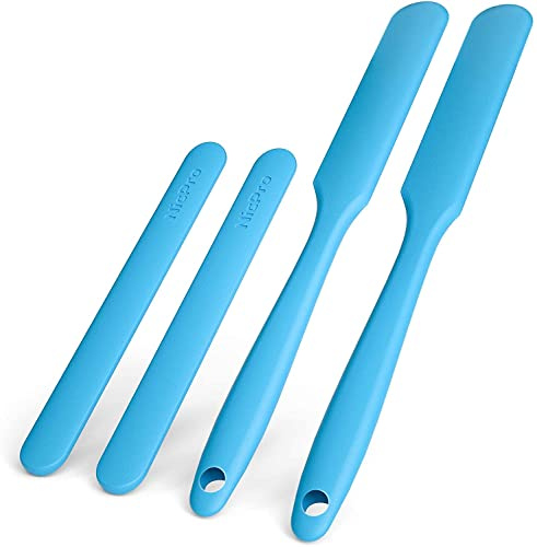 Nicpro Silikon-Rührstäbchen-Set, 2 Silikon-Eisstiele für Harz und 2-Spachtel zum Mischen von Harz, Wachs, Farbe, Epoxidharz und für DIY-Bastelarbeiten