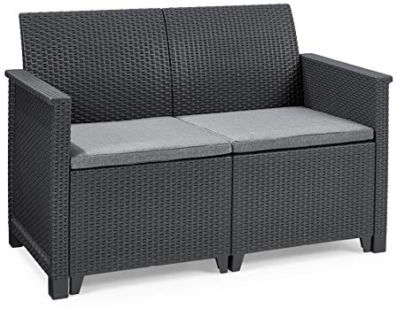 Koll Living Lounge Sets - Verschiedene Ausführungen - hochwertige Sitzgruppe für den Garten - höchster Sitzkomfort durch ergonomische Rückenlehnen (2er Sofa)