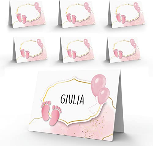 Segnaposto Battesimo Bimba Elegante - 40 Segna Posto Battesimo Bambina - Segnatavola Decorazioni Cerimonia