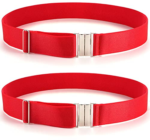 Moon Wood Porte Jarretelles Grande Taille pour Cuisse Jarretière Réglable et Extensible – Accessoire sexy pour Bas Cosplay Carnaval Halloween Fêtes Rouge