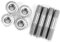 Yosoo Health Gear Stehbolzensatz für Abgaskrümmer, Stehbolzenmuttern für Autoabgasanlage M8x1,25 42mm/1,65in T25 T28 Stehbolzen und Muttern für Abgaskrümmer