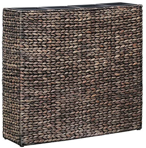 WOODEY Home & Garden Garden - Letto rialzato con 4 vasi d'acqua giacinto marrone
