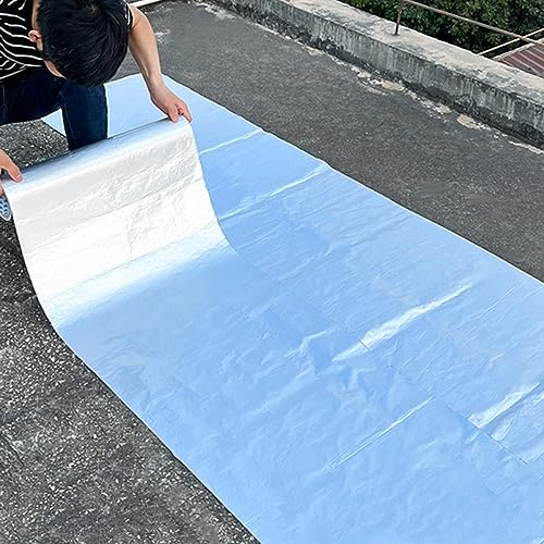 FENGSHOUU Dachbahn Selbstklebend,Dachbahn,Dachfolie,Reparaturband Dichtband,Wasserdichtes Isolieren,für Flachdach,Gartenhaus Dach,Metalldachbahn,Gartenhäuser,Carport (1x1m)