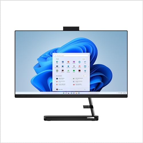 Lenovo IdeaCentre AIO 3i, All-in-One Desktop Computer, Intel Core i3-1215U, 23.8 FHD 250nits, Intel UHD Graphics, 8GB DDR4, 512GB SSD, Wireless Keyboard & Mouse Combo, Windows 11 Home, Black