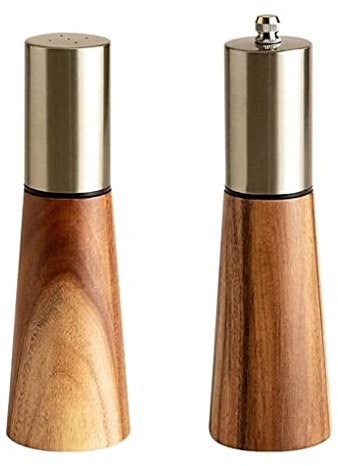 Molino de Pimienta Molinillo de Pimienta Juego De Molinillo De Sal Y Pimienta Manual De Madera Maciza for Cocina, Molinillo De Pimienta Profesional Recién Molido Ajustado Molinillos de Especias Molini
