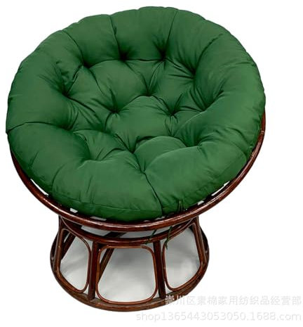 TENAGE Papasansessel Kissen,Papasan-Sitzkissen,Wasserdicht Papasan Stuhlkissen, Stuhlkissen Für Innen Balkon Draus Schaukelstuhlkissen im Freien 130cm/51inch DarkGreen