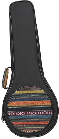 TOPPERFUN Schwarze Mandolinentasche aus Nylon mit Polsterung Wasserabweisend Große Kapazität Bequeme Aufbewahrungstasche für Mandoline