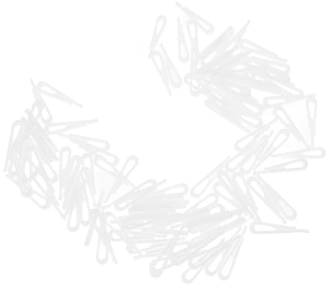 CALLARON Lot de 100 Pinces Crocodiles Blanches 37,5 Mm en Plastique, Clips pour Vêtements, Pinces à Linge pour Femmes, Fixation Textile Légère et Polyvalente pour Maison et Voyage
