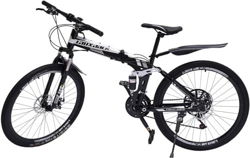 Mountainbike Fahrräder, 26 Zoll Premium Erwachsene Fahrrad Klapprad Rennrad Fahrräder Kohlenstoffstahl MTB mit 21 Gang Scheibenbremse Vorne und Hinten