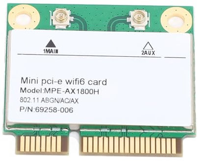 Módulo de Tarjeta Inalámbrica AX1800H, RTL8852BE Adaptador de Red Mini PCIe WiFi 6 Bluetooth 5,2 de Doble Banda para Android, para Linux