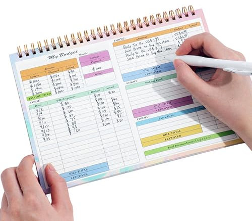 jopiuieo Budgetplaner 2024 - Haushaltsbuch Finanzorganisator Wöchentliches Haushaltsbuch,Spesen-Tracker, Notizbuch, Rechnungsorganisator, mit wasserfestem Einband, Budget-Tagebuch