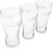 Juego de 3 vasos de cristal transparente de forma alta 20 cl
