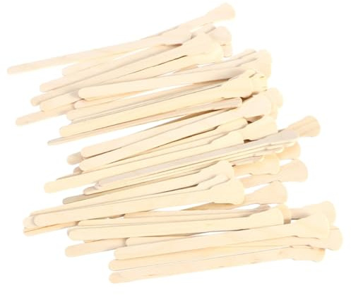 NIYANGLE 500pezzi Spatole in Legno Monouso per Ceretta Estremità Arrotondate Adatte per Tutte le Cere Depilatorie per Uso Professionale o Domestico