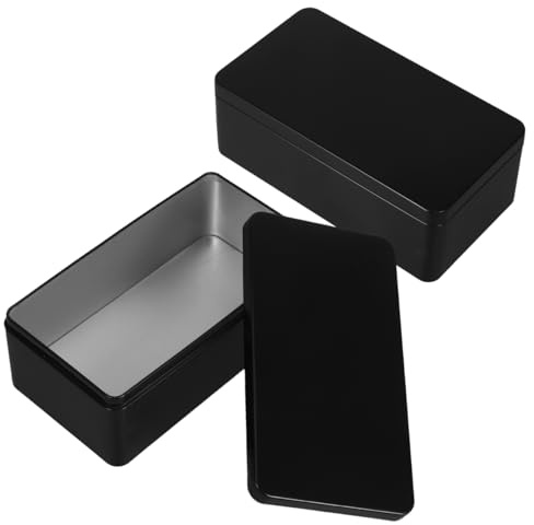 PRETYZOOM Weißblech-Aufbewahrungsboxen 2 Stück 7.09X3.86X2.56 in Metallbox Mit Dichtem Verschluss Für Tee Süßigkeiten Geld Und Hochzeitsgeschenke Mehrzweck Aufbewahrungsbox Für Küche Und Feier