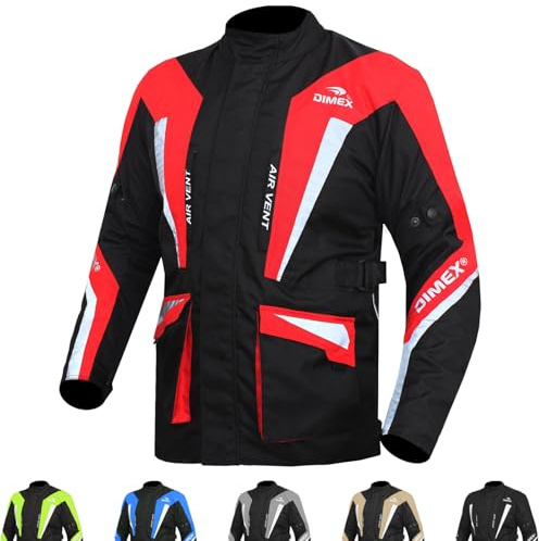 Dimex Waterproof Motorcycle Jacket – Men’s Cordura Textile Riding Jacket, Armoured Style, All Season