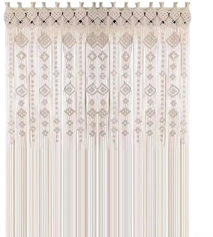 Tapiz de cortina de puerta tejida manual para bodas, puertas y ventanas, estilo bohemio, fondo decorativo (85 x 200 cm)