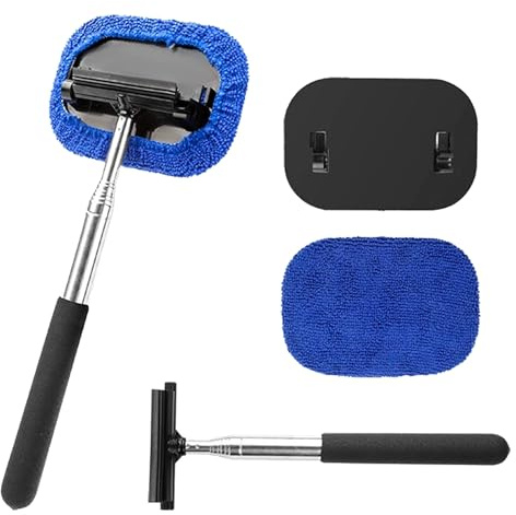 Car Windscreen Cleaner Inside, Car Window Cleaner - Auto Interior Windshield Cleaning Tool for Car Windscreen & Glass Wiper Kit