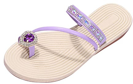 ZTFYKLIN Chancletas Mujer Pantuflas Planas Tejidas De Paja con Punta Imitación Cuero Color Sólido Verano para (Purple, 38) Sandalias 35 Chanclas Pala Negras Lazo Brasileras Zapatillas Piscina