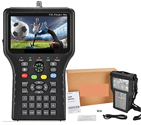 V8 Finder MAX Satellite Signal DVB-S/S2/S2X H.265 Localizador de satélite 4,3 Pulgadas 1080p ACM Vs 2/Pro,Serie Profesional(Blauw)