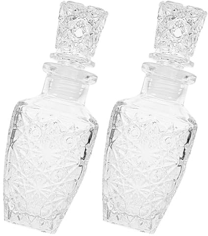 Luxshiny Creative Glass Wine Decanter Duo 2 X 250Ml Bottles with Stopper for Red Wine and Giving