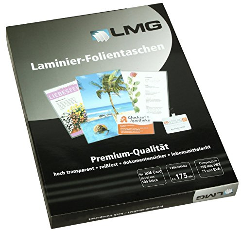 LMG LMGIC-175 Laminierfolien IBM Card, 59 x 83 mm, 2 x 175 mic, 100 Stück