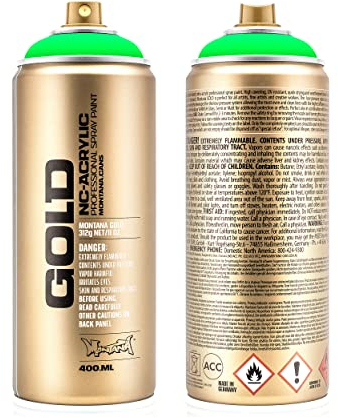 Montana Sprühdosen fluoreszierend Neongrün acid green F6000 matt - 400ml - Acryllack