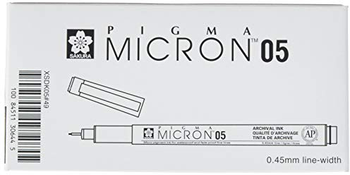 Sakura Micron Zeichenstift, Stifte, 5, Schwarz