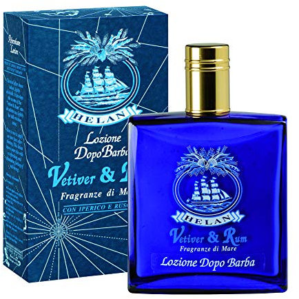 Helan, Vetiver & Rum, Dopobarba Uomo Fresco e Tonificante, Delicato sulla Pelle del Viso - Balsamo Barba Lozione Liquida Lenitiva contro Irritazioni, Profumato e Leggermente Alcoolico, 100 ml