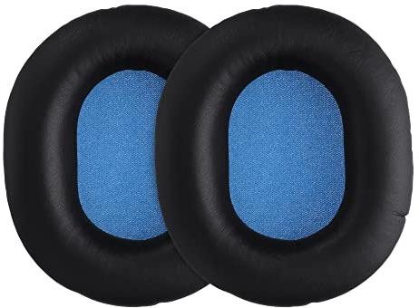 kwmobile 2x Cuscinetto Cuffie Compatibile con Sennheiser HD8 / HD8 DJ / HD6 MIX Pad - Cuscinetti Ricambio Cuffie Over Ear Simil Pelle - nero
