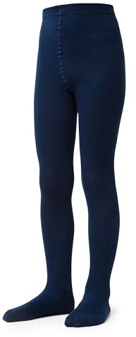 STEVEN Collants en coton uni et lisse pour enfants/Hauteur 68 cm-158 cm/Parfait pour les journées plus fraîches/Opaque/Collants pour enfants/Unisexe/Âges 0-11/Bleu marine/104 cm-110 cm