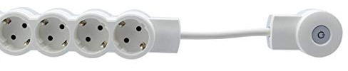 4 fachiger Multistecker Schuko Steckdose Mehrfachstecker Verteiler 4 Steckdosen mit Stecker mit beleuchtete Schalter