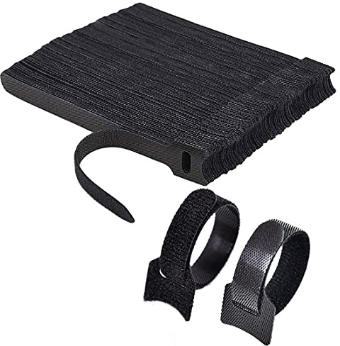 Shentian 100 Pezzi Fascette riutilizzabili,Fascette regolabili con gancio e loop, Ideale per sistemare Cavi Pc, TV.