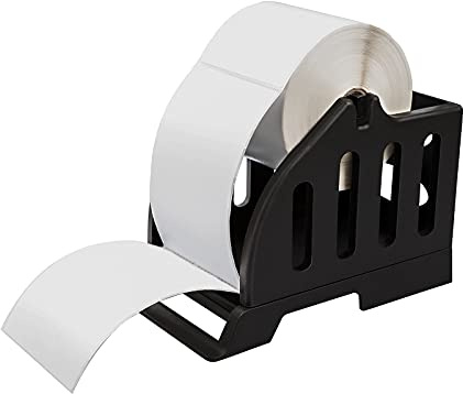 Ü Heartray 10,2 x 15,2 cm (4 x 5 tum) etiketthållare för termoetikettskrivare och fläktvikta etiketter, svart hållare för termisk etikettskrivare