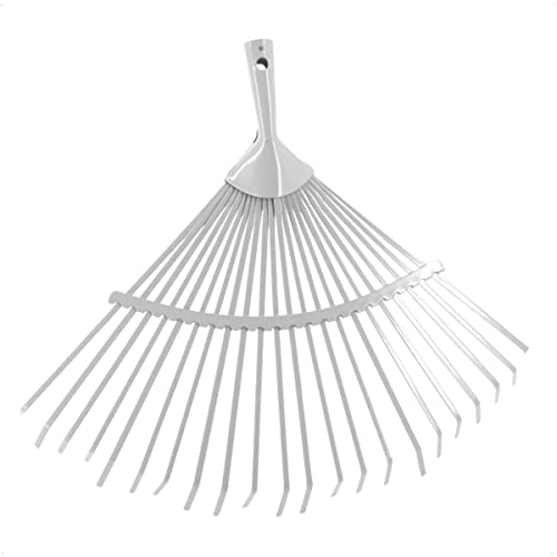 Rekord Laubbesen feststehend aus pulverbeschichtetem Stahl mit 22 Zinken Arbeitsbreite 44 cm - ohne Stiel, Laubrechen, Fächerbesen, Laubharke, Laubfeger, Laubbesen