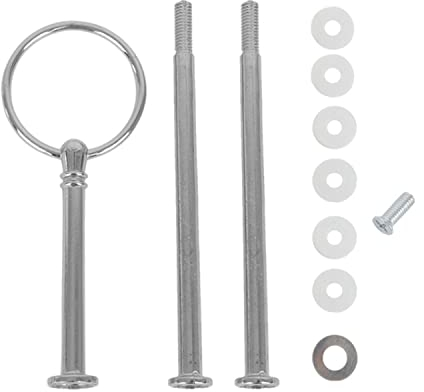 Tiered Tray Hardware 3 Tier Metal Cake Plate Stand Handle Tower Dessert Stand Party Pastry Serving Platter Food Display Stand for Birthday Party Anniversary or Daily Use