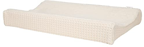 Koeka Wickelauflagenbezug - Spannbezug Für Wickelunterlage - Amsterdam - Waffelstoff Aus Baumwolle - Atmungsaktiv - Abwaschbar - Naturel - 45x73 Cm