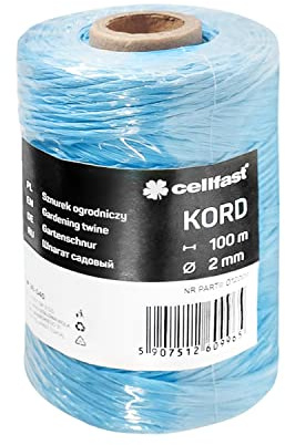 Cellfast Gartenkordel KORD, Hergestellt aus Polypropelin, Langlebig, Strapazierfähig, Strapazierfähig, Hohe Qualität, 100m x 2mm