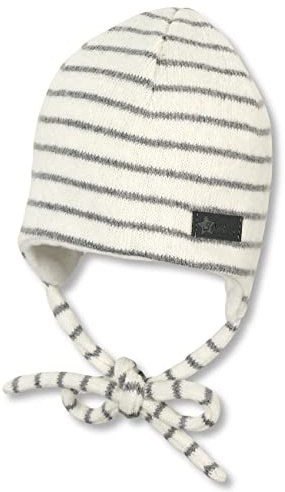 Sterntaler Unisex barnmössa baby beanie mössa randig, Beige, 45