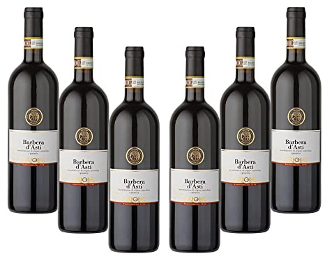 ARIONE | Vino Rosso Barbera Asti DOCG, Annata 2022, Confezione da 6 Bottiglie da 750 ml