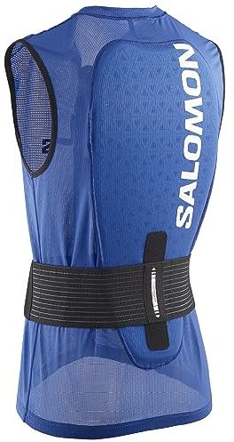 Salomon Flexcell Pro Vest Ski Snowboarden MTN Unisex Rückenschutz, Anpassbarer Schutz, Atmungsaktivität und Einfach Anzupassen, Blau, L