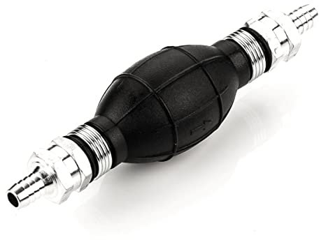 LST Kraftstoff Handpumpe Umfüllpumpe mit 10mm Schlauchanschluss, Förderpumpe für Benzin, Diesel, Öl, Wasser, Sechskantgewinde 22 mm, Einwegpumpe, Siphonpumpe für Kraftstoffsysteme