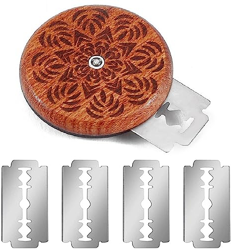 Brot Schneide Werkzeug,Teig Rasiermesser,Brot Lahm Scoring Tool,Baguettemesser 1 Messerset und 5 Klingen Brot Scoring Cutter zum Einschneiden Baguette Gebogene Brotmesser Ritzmesser Runde Version