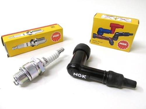 Zündkerzenstecker LB05F & Zündkerze B8HS Set – Kompatibel mit Zündapp, Hercules, Sachs, Kreidler, Puch Mofa & Mopeds