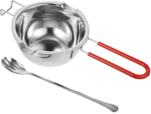 Pot à Fondre Chocolat 1 Set en Acier Inoxydable avec Cuillère