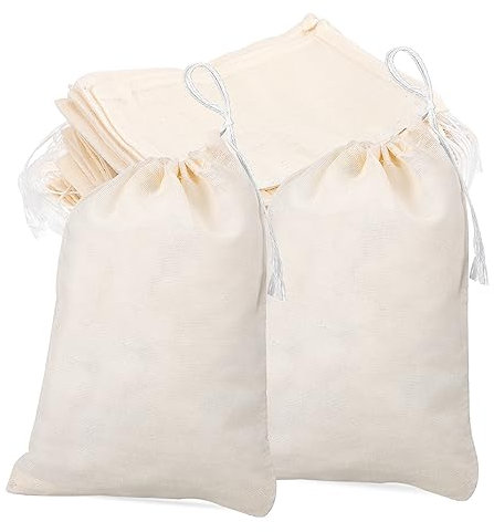 MAGICLULU 50 Piezas Bolsa De Decocción De Muselina Para Medicina Bolsitas Pequeñas Cordón Para Bolsas De Té De Obsequio y Para Joyería