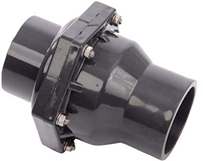 Clapet anti-retour de qualité supérieure en PVC, clapet anti-retour en plastique intérieur 25 32 40 50 mm, valve DN25 DN32 DN40 DN50 universelle verticale horizontale, 1 pièce (taille : 50 mm) (taille